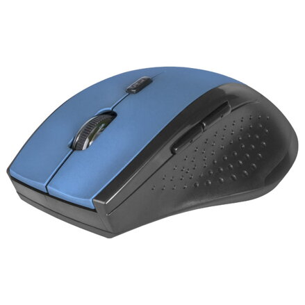 Defender Myš Accura MM-365, 1600DPI, 2.4 [GHz], optická, 6tl., 1 kolečko, bezdrátová, černo-modrá, 2 ks AAA, nanopřijímač