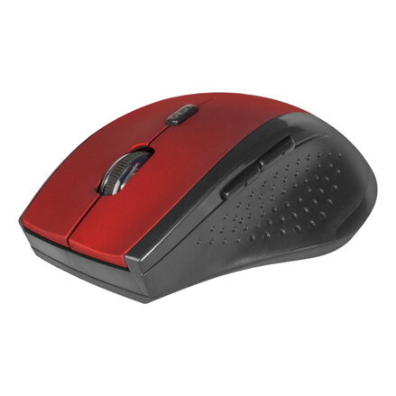 Defender Myš Accura MM-365, 1600DPI, 2.4 [GHz], optická, 6tl., 1 kolečko, bezdrátová, černo-červená, 2 ks AAA, nanopřijímač