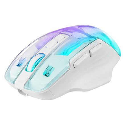 Myš bezdrátová, Defender ASTRO ELITE GM-056, transparentní, optická, 3200DPI