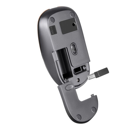 Defender Myš WAVE MM-995, 1600DPI, 2.4 [GHz], optická, 3tl., bezdrátová, bronzová, 1 ks AA, nanopřijímač, tichá