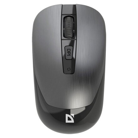Defender Myš WAVE MM-995, 1600DPI, 2.4 [GHz], optická, 3tl., bezdrátová, stříbrná, 1 ks AA, nanopřijímač, tichá