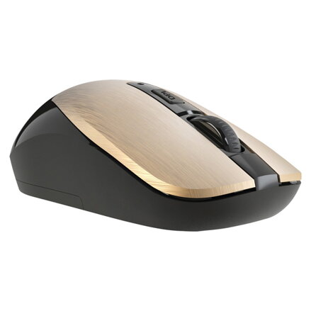 Defender Myš WAVE MM-995, 1600DPI, 2.4 [GHz], optická, 3tl., bezdrátová, zlatá, 1 ks AA, nanopřijímač, tichá