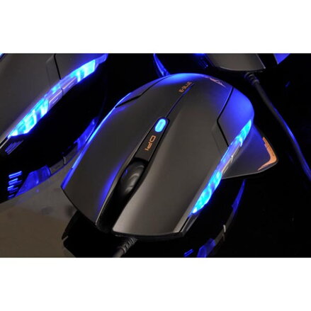 E-Blue Myš Mazer R, 2400DPI, optická, 6tl., 1 kolečko, drátová USB, černá, herní
