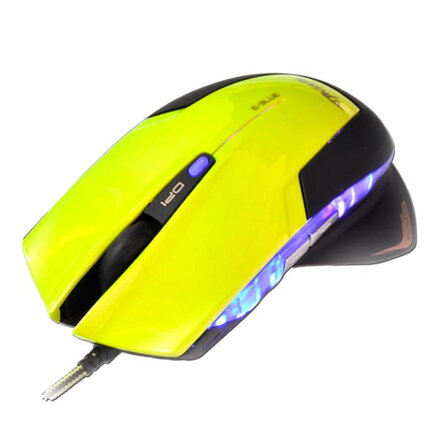 E-Blue Myš Mazer R, 2400DPI, optická, 6tl., 1 kolečko, drátová USB, zelená, herní