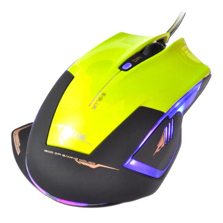 E-Blue Myš Mazer R, 2400DPI, optická, 6tl., 1 kolečko, drátová USB, zelená, herní