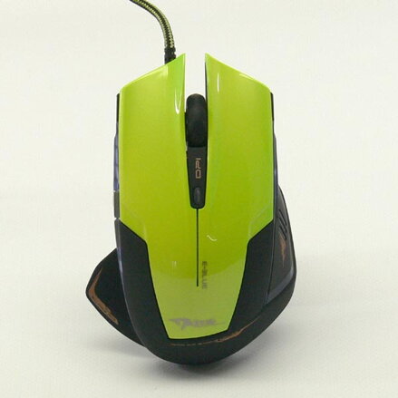 E-Blue Myš Mazer R, 2400DPI, optická, 6tl., 1 kolečko, drátová USB, zelená, herní