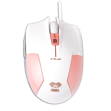 E-Blue Myš Cobra S, 1600DPI, optická, 6tl., 1 kolečko, drátová USB, růžová E-Blue Myš Cobra S, 1600DPI, optická, 6tl., 1 kolečko, drátová USB, růžová