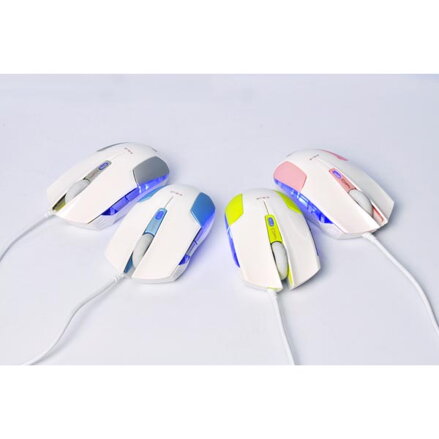 E-Blue Myš Cobra S, 1600DPI, optická, 6tl., 1 kolečko, drátová USB, růžová E-Blue Myš Cobra S, 1600DPI, optická, 6tl., 1 kolečko, drátová USB, růžová
