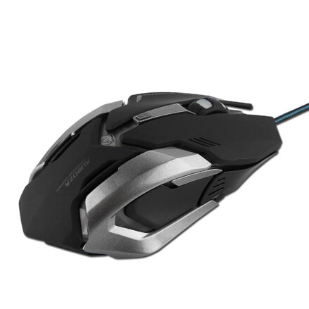 E-Blue Myš Auroza Gaming, 4000DPI, optická, 6tl., 1 kolečko, drátová USB, černá, herní