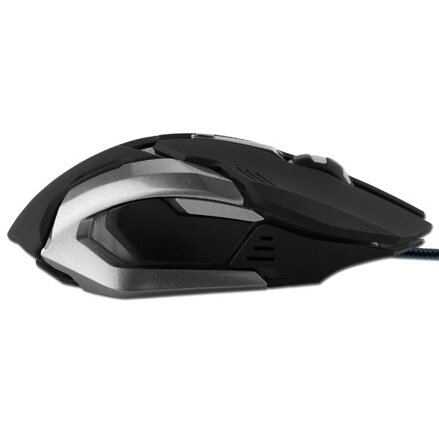 E-Blue Myš Auroza Gaming, 4000DPI, optická, 6tl., 1 kolečko, drátová USB, černá, herní