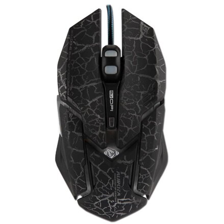 E-Blue Myš Auroza Gaming, 4000DPI, optická, 6tl., 1 kolečko, drátová USB, černá, herní