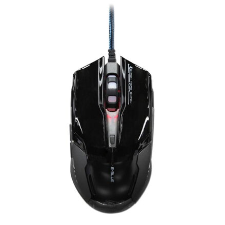 E-Blue Myš Auroza G, 3000DPI, optická, 6tl., 1 kolečko, drátová USB, černá, herní