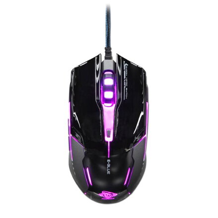 E-Blue Myš Auroza G, 3000DPI, optická, 6tl., 1 kolečko, drátová USB, černá, herní