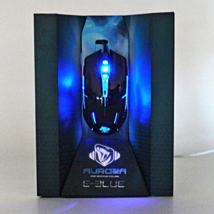 E-Blue Myš Auroza G, 3000DPI, optická, 6tl., 1 kolečko, drátová USB, černá, herní