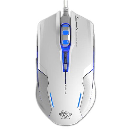 E-Blue Myš Auroza G, 3000DPI, optická, 6tl., 1 kolečko, drátová USB, bílá, herní