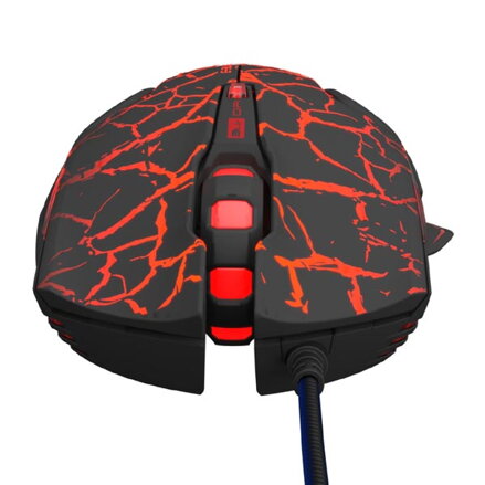 E-Blue Myš Mazer Pro, 2500DPI, optická, 6tl., 1 kolečko, drátová USB, černo-červená, herní