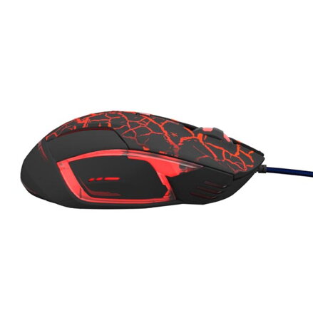 E-Blue Myš Mazer Pro, 2500DPI, optická, 6tl., 1 kolečko, drátová USB, černo-červená, herní