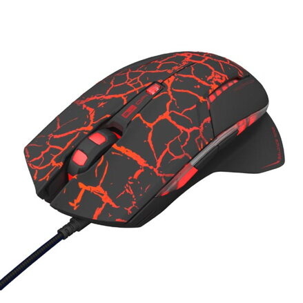 E-Blue Myš Mazer Pro, 2500DPI, optická, 6tl., 1 kolečko, drátová USB, černo-červená, herní