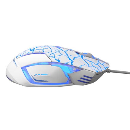 E-Blue Myš Mazer Pro, 2500DPI, optická, 6tl., 1 kolečko, drátová USB, bílo-modrá, herní
