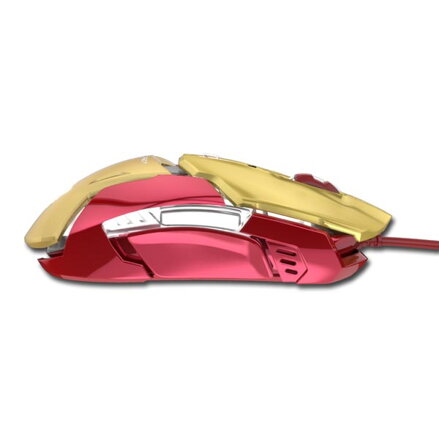 E-Blue Myš IRON MAN ARMOR EMS610, 4000DPI, optická, 6tl., 1 kolečko, drátová USB, zlatá