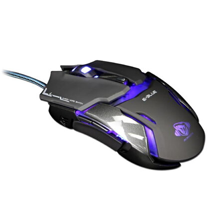 E-Blue Myš Auroza Type IM, 4000DPI, optická, 6tl., 1 kolečko, drátová USB, černá, herní