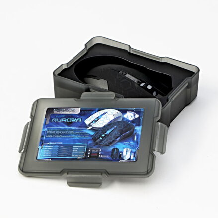 E-Blue Myš Auroza EMS636 Hexagon, 2500DPI, optická, 6tl., 1 kolečko, drátová USB, černá, herní