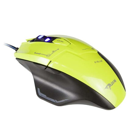 E-Blue Myš Mazer, 2500DPI, optická, 6tl., 1 kolečko, drátová USB, zelená, herní