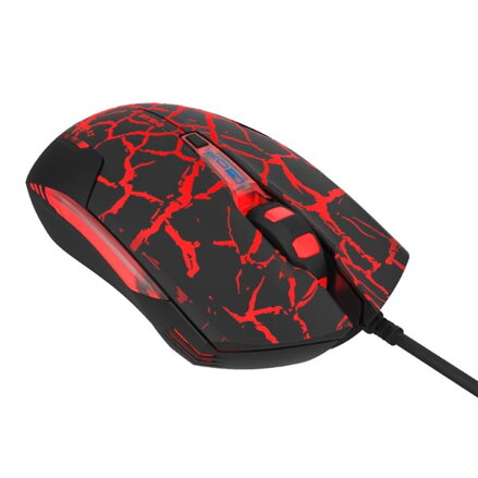 E-Blue Myš Cobra, 2500DPI, optická, 6tl., 1 kolečko, drátová USB, černo-červená, herní, e-box
