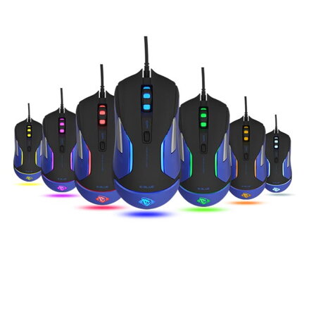 E-Blue Myš Auroza Gaming V2, 5000DPI, optická, 6tl., 1 kolečko, drátová USB, černá, herní, e-box