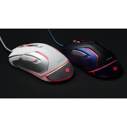 E-Blue Myš Auroza Gaming V2, 5000DPI, optická, 6tl., 1 kolečko, drátová USB, černá, herní, e-box