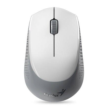 Genius Myš NX-8000S BT, 1200DPI, Bluetooth a 2,4GHz, optická, 3tl., bezdrátová, bílo-šedá, Blue-Eye senzor, symetrická