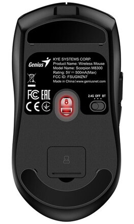 Genius GX Gaming Scorpion M8300 Myš bezdrátová, černá, 4800DPI