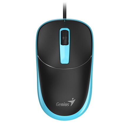 Myš drátová, Genius DX-123, černo-modrá, optická, 1200DPI