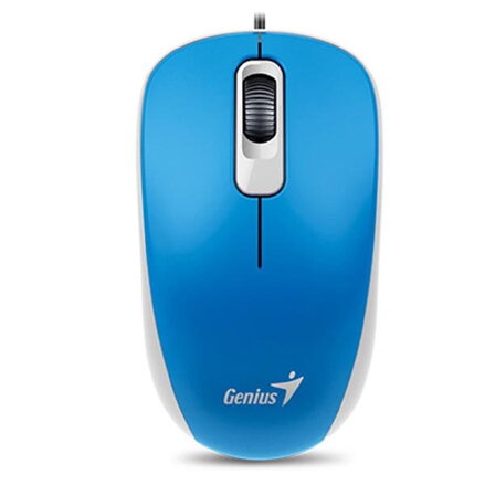 Genius Myš DX-110, 1000DPI, optická, 3tl., 1 kolečko, drátová USB, modrá, standardní, univerzální