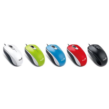 Genius Myš DX-110, 1000DPI, optická, 3tl., 1 kolečko, drátová USB, zelená