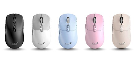 Myš bezdrátová, Genius NX-8080S BT, bílo-šedá, optická, 1600DPI