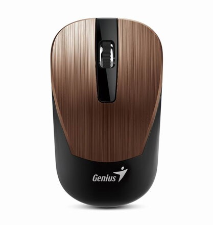 Genius Myš NX-7015, 1600DPI, 2.4 [GHz], optická, 3tl., bezdrátová, měděná, 1 ks AA, Blue-eye senzor