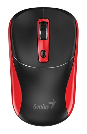 Myš bezdrátová, Genius NX-7123, černo-červená, optická, 1200DPI