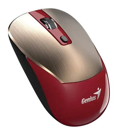 Myš bezdrátová, Genius NX-7125, červeno-zlatá, optická, 1200DPI