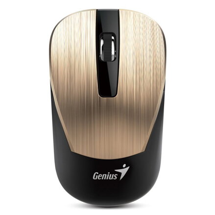Genius Myš NX-7015, 1600DPI, 2.4 [GHz], optická, 3tl., bezdrátová USB, zlatá, AA