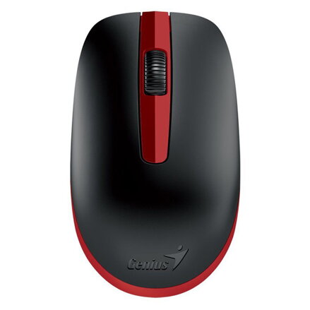 Genius Myš NX-7007, 1200DPI, 2.4 [GHz], optická, 3tl., bezdrátová USB, černo-červená, AA