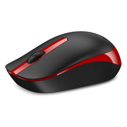 Genius Myš NX-7007, 1200DPI, 2.4 [GHz], optická, 3tl., bezdrátová USB, černo-červená, AA