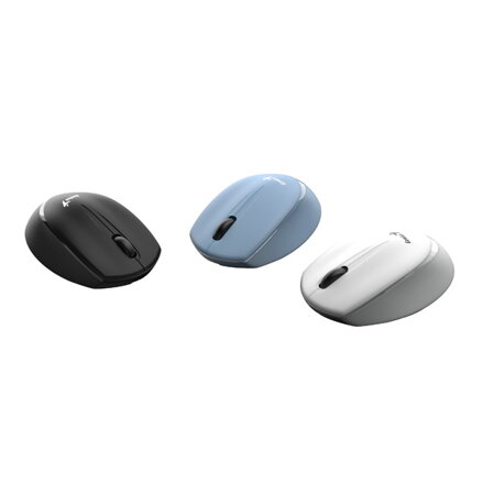 Genius Myš NX-7009, 1200DPI, 2.4 [GHz], optická, 3tl., bezdrátová, bílo-šedá, 1 ks AA, Blue-Eye senzor, symetrická