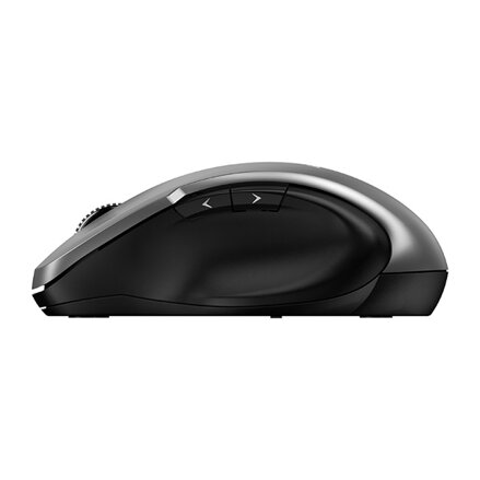 Genius Myš Ergo 8200S, 1200DPI, 2.4 [GHz], optická, 5tl., bezdrátová, stříbrná, 1 ks AA, BlueEye senzor, USB-C adaptér