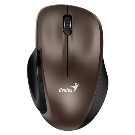 Genius Myš Ergo 8200S, 1200DPI, 2.4 [GHz], optická, 5tl., bezdrátová, čokoládová, 1 ks AA, BlueEye senzor
