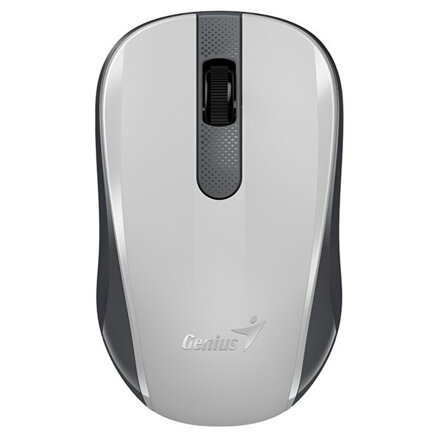 Genius Myš NX-8008S, 1200DPI, 2.4 [GHz], optická, 3tl., bezdrátová USB, bílá, 1 ks AA