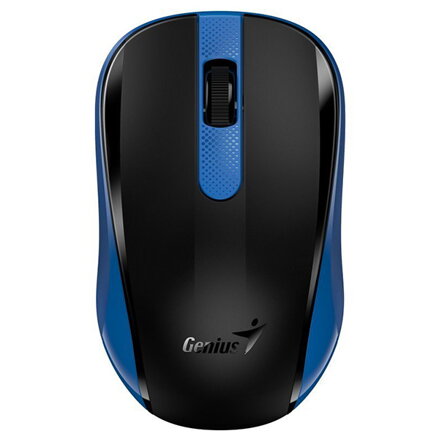 Genius Myš NX-8008S, 1200DPI, 2.4 [GHz], optická, 3tl., bezdrátová USB, modrá, 1 ks AA
