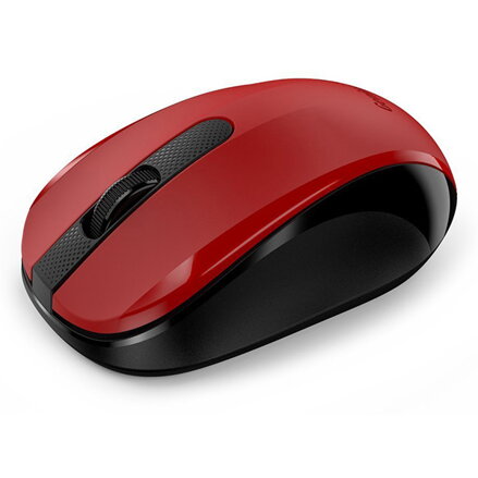 Genius Myš NX-8008S, 1200DPI, 2.4 [GHz], optická, 3tl., bezdrátová USB, červená, 1 ks AA