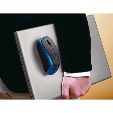 Genius Myš Traveler 9005BT, 1 ks AA, bluetooth, optická, 4tl., 1 kolečko, bezdrátová, černo-modrá, 1200dpi