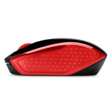 HP myš 200 Wireless Red, 1000DPI, 2.4 [GHz], optická, 3tl., 1 kolečko, bezdrátová, červená, 2 ks AAA, MacOS X 10.x,Google Chrome O